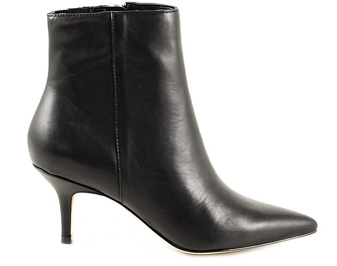 Black Leather Women's Booties - Guess