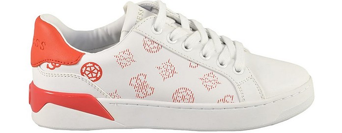 Women's White / Red Sneakers - Guess