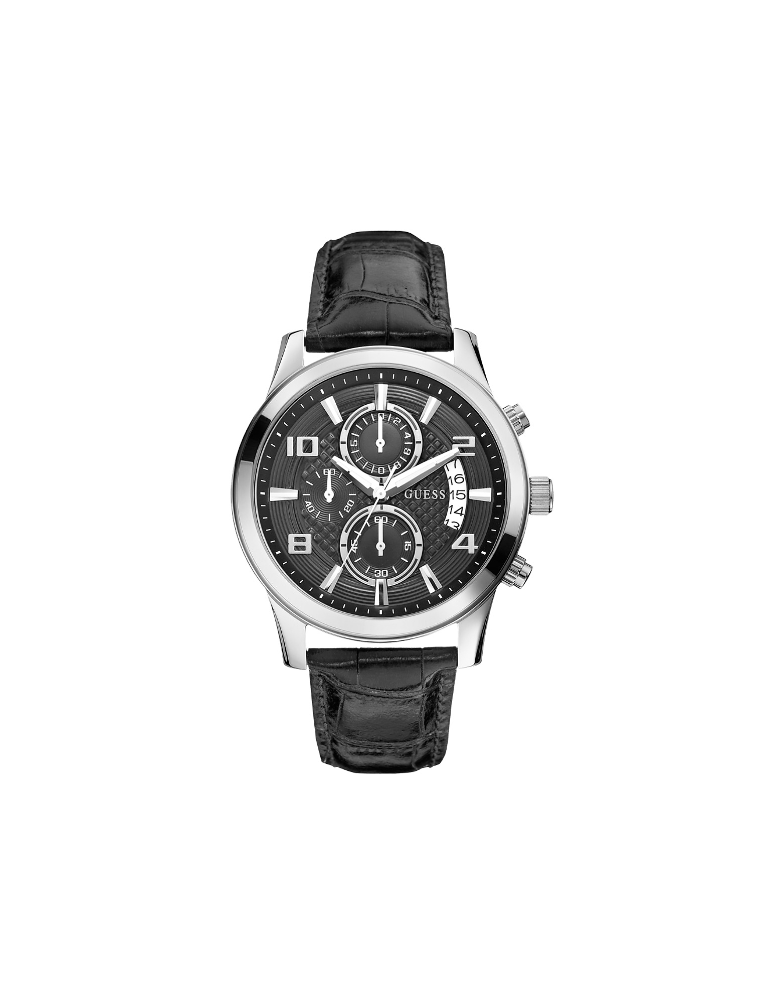Guess Designer Men's Watches Men's Quartz Analogue Watch In Silver