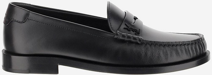 Black Leather Loafers - Saint Laurent
