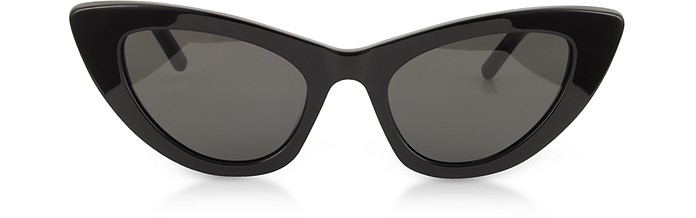Saint Laurent Sunglasses 213 Lily Cat-eye Sunglasses In Noir-gris