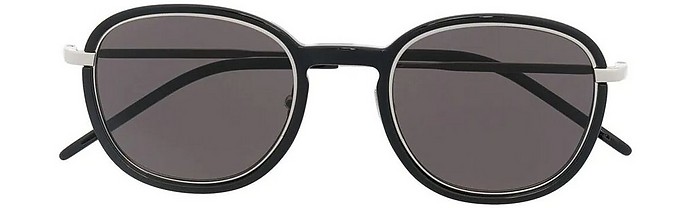 Black Acetate and Metal Unisex Sunglasses - Yves Saint Laurent