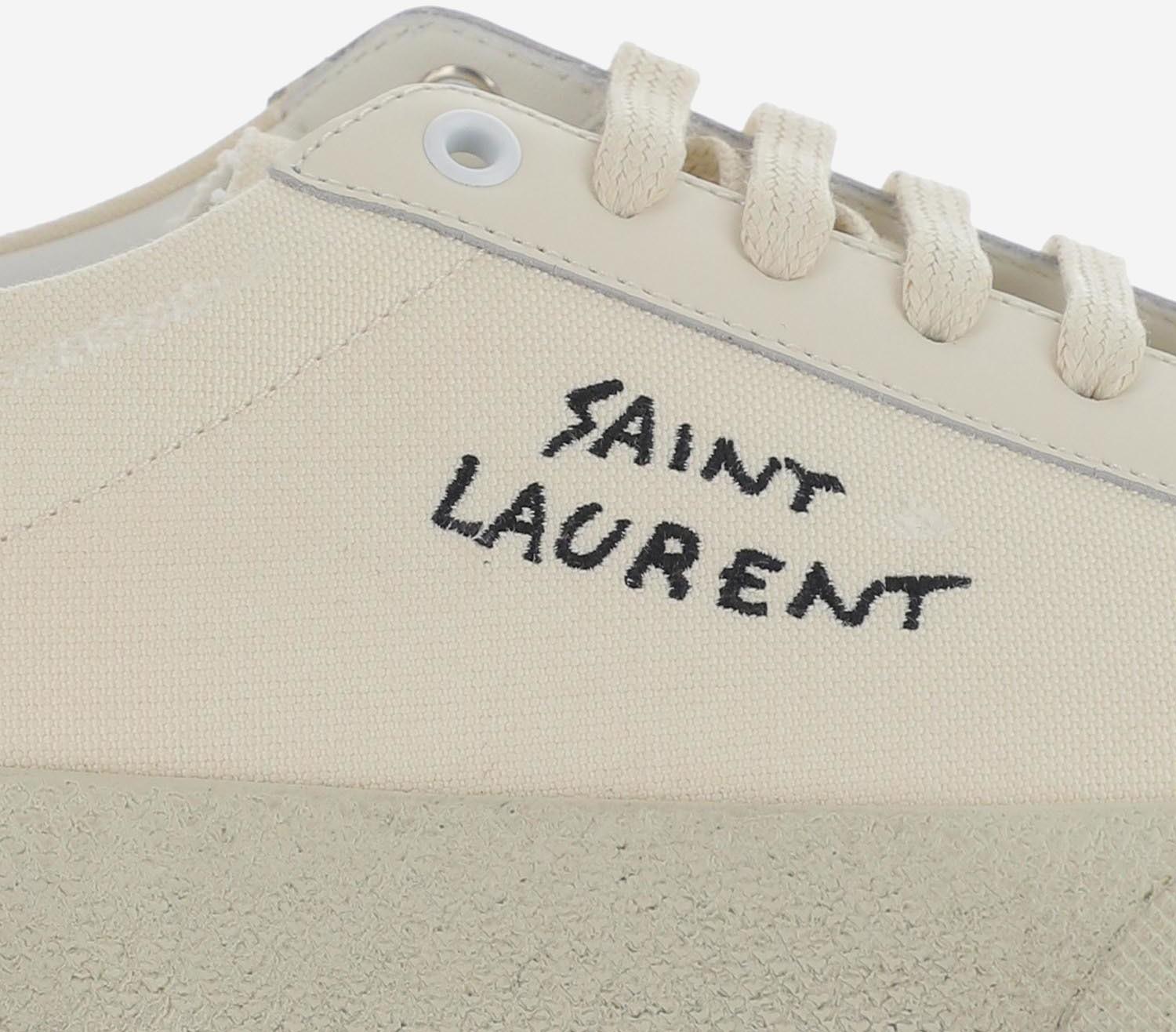 Court Classic SL 06 Canvas Sneakers in White - Saint Laurent