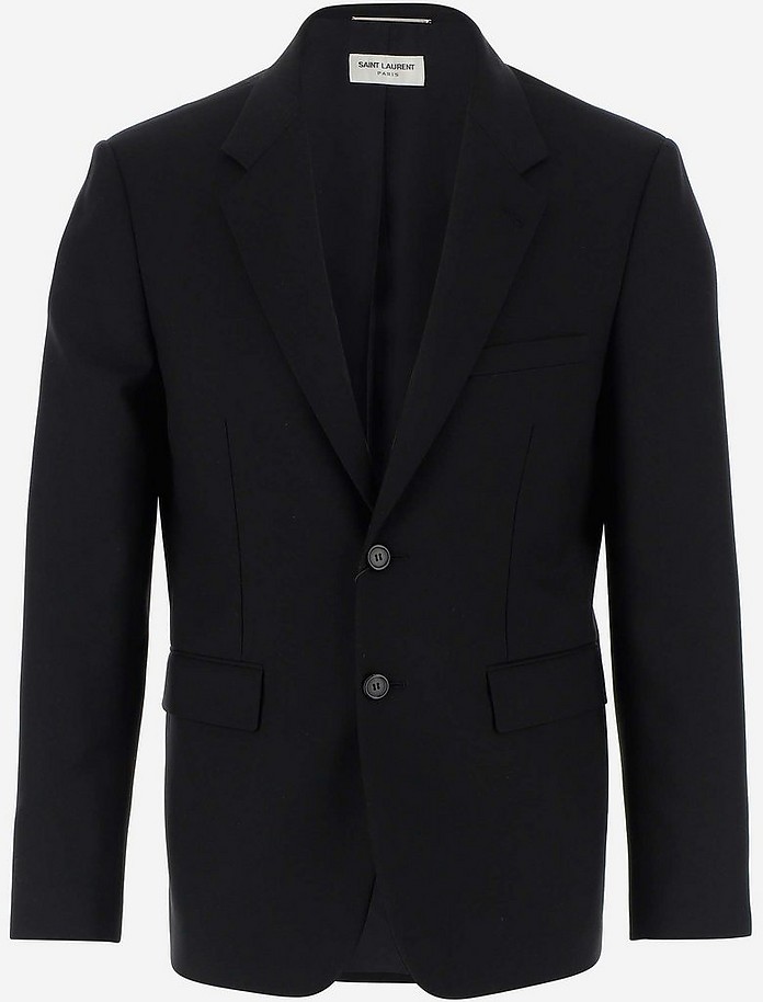 Virgin Wool Tailored Men's Blazer - Saint Laurent / T[