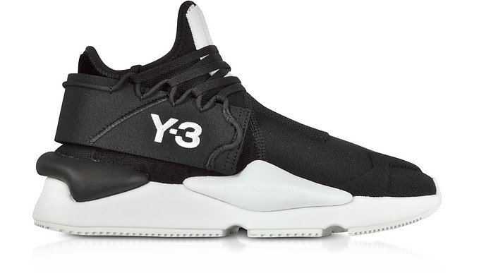 Y-3 Kaiwa Knit Black Nylon Men's Sneakers - Y-3