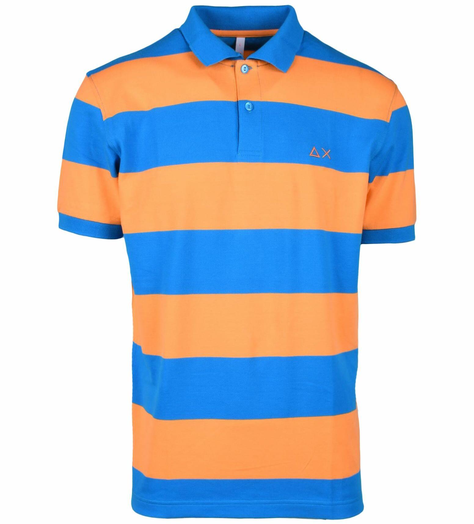 SUN68 Men\'s Blue / at FORZIERI XL Shirt Orange