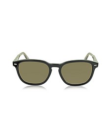 EZ0005 01M Black & Brown Polarized Acetate Men's Sunglasses