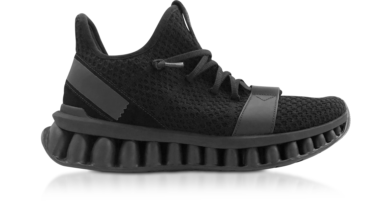 Zegna Black TECHMERINO A-Maze sneakers 9.5 (10.5 US | 9.5 UK | 43.5 EU) at FORZIERI
