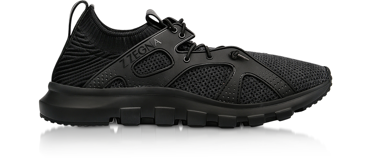 Ermenegildo Zegna Black TECHMERINO Sock 2.0 Sneakers 7 (8 US | 7 UK ...
