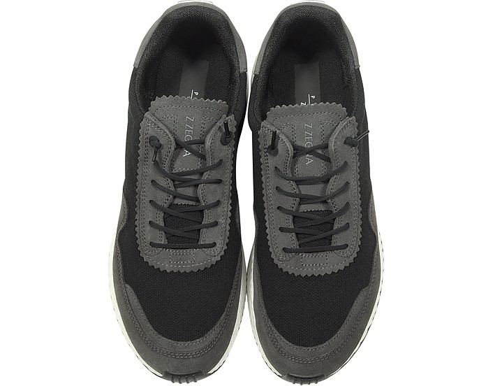 Ermenegildo Zegna Black Techmerino Low-Top Sneakers 7 (8 US | 7 UK | 41 ...