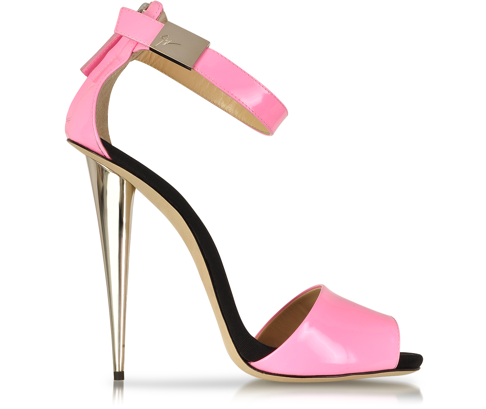 Giuseppe Zanotti Neon Pink Patent Leather Sandal 36 IT/EU at FORZIERI