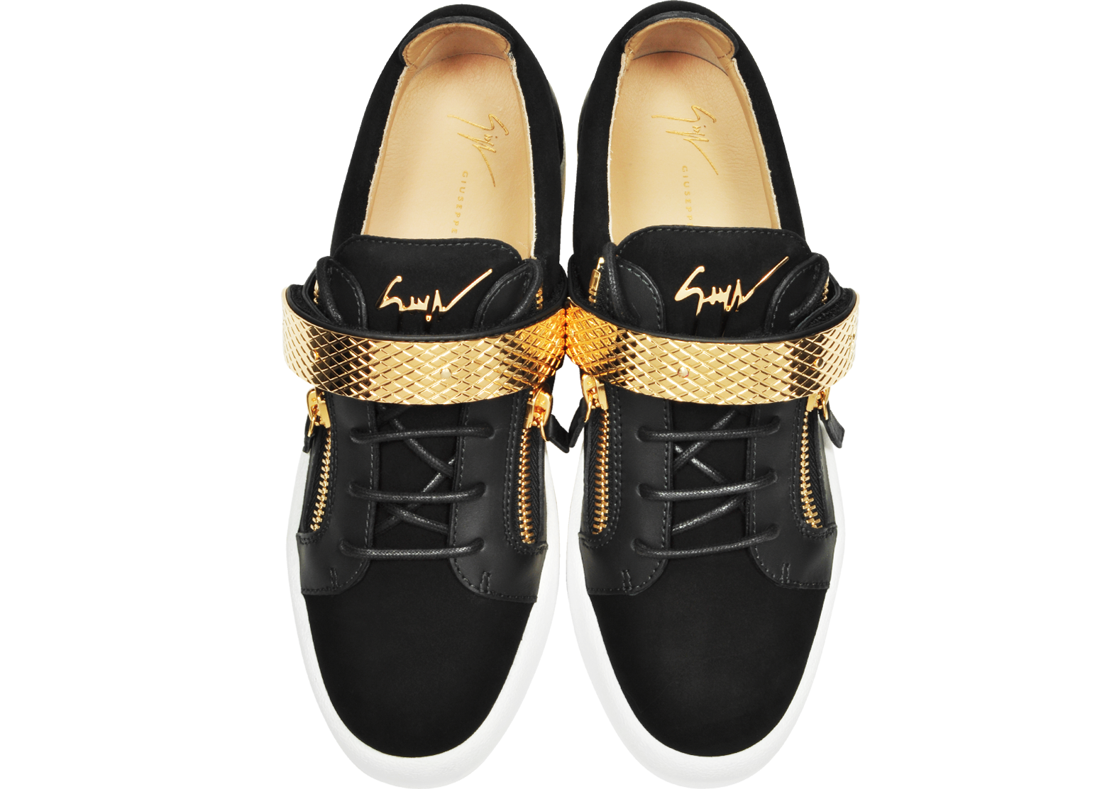 Giuseppe Zanotti Black Leather and Suede Archer Men's Sneakers 39 (6 US | 5  UK | 39 EU) at FORZIERI