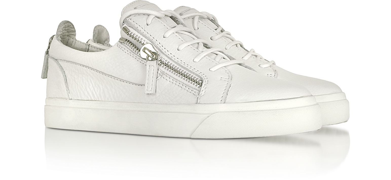 Giuseppe Zanotti Men's White Leather Sneaker 43 (10 US | 9 UK | 43 EU ...