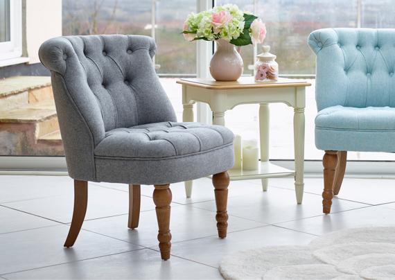 grey living room chair