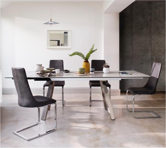 Grey And White Dining Room : Elegant Contemporary Solid Pine Wood Grey