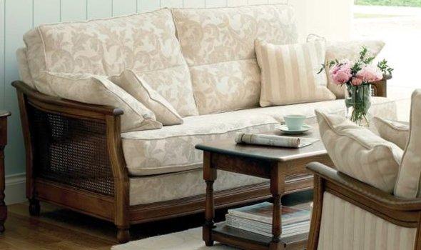 Ercol Bergere 2 seater sofa with cane sides