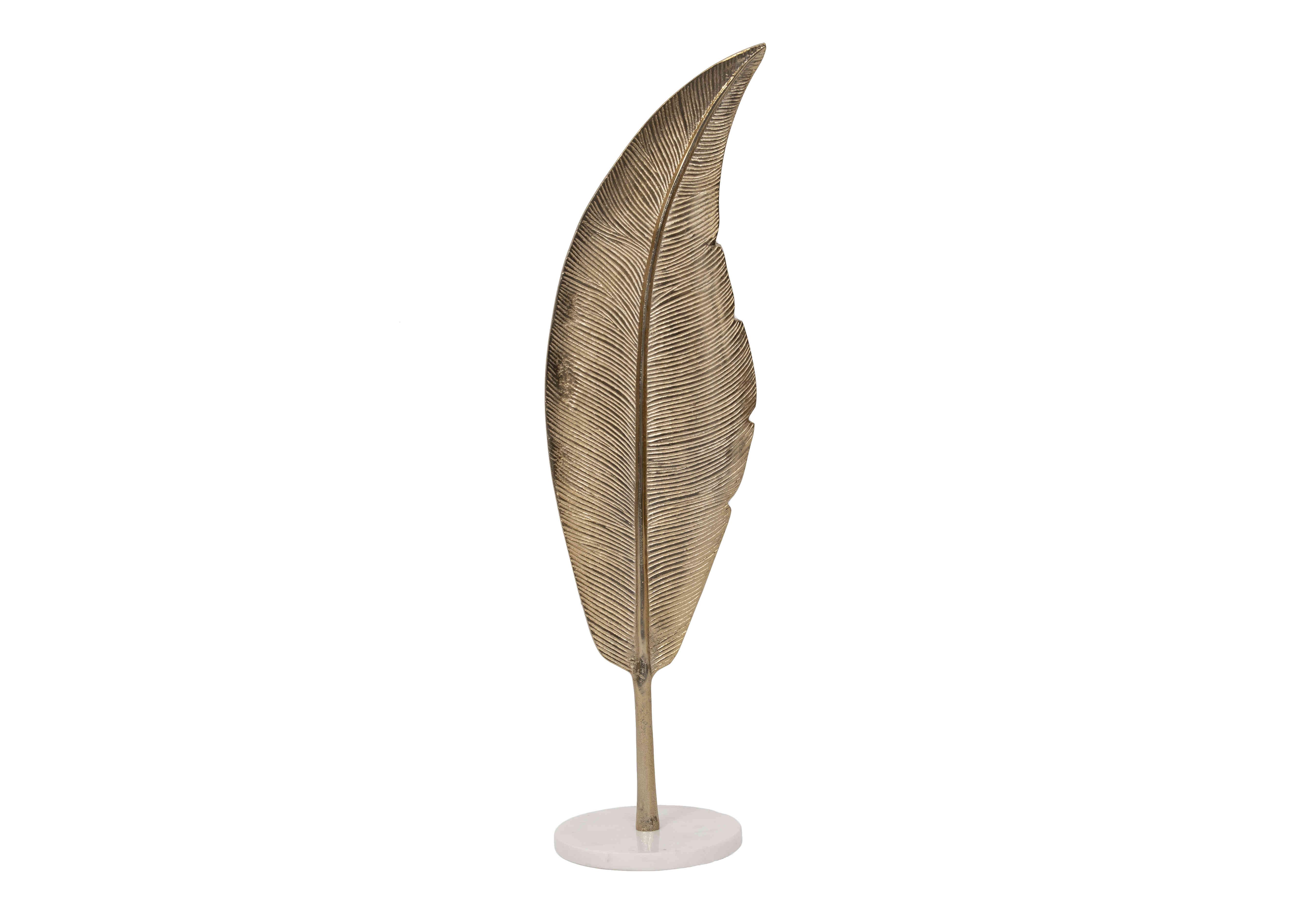 Aluminium Feather Leaf Sculpture - Furniture Village