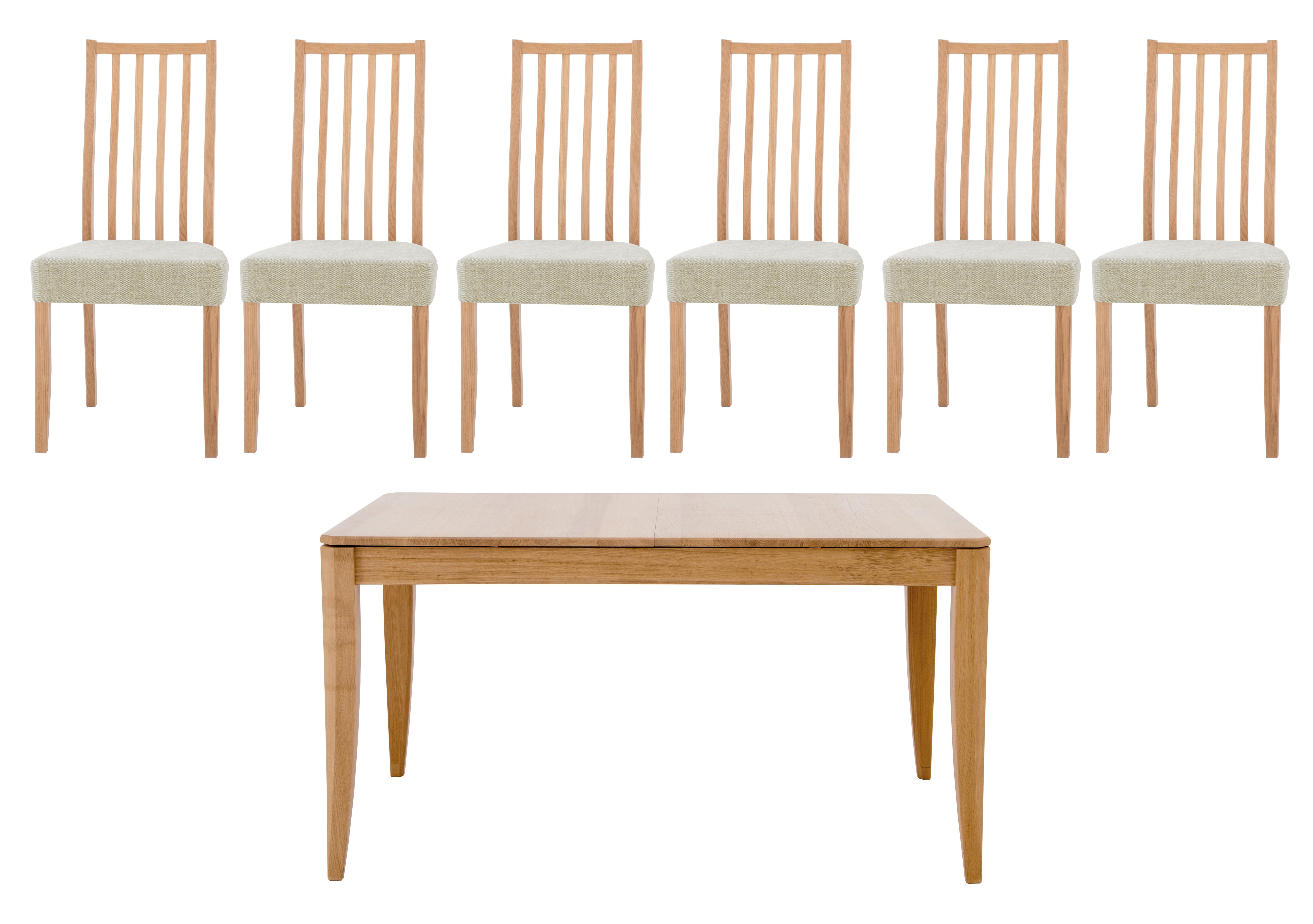 Artisan Extending Dining Table and 6 Slatted Chairs Ercol Furniture