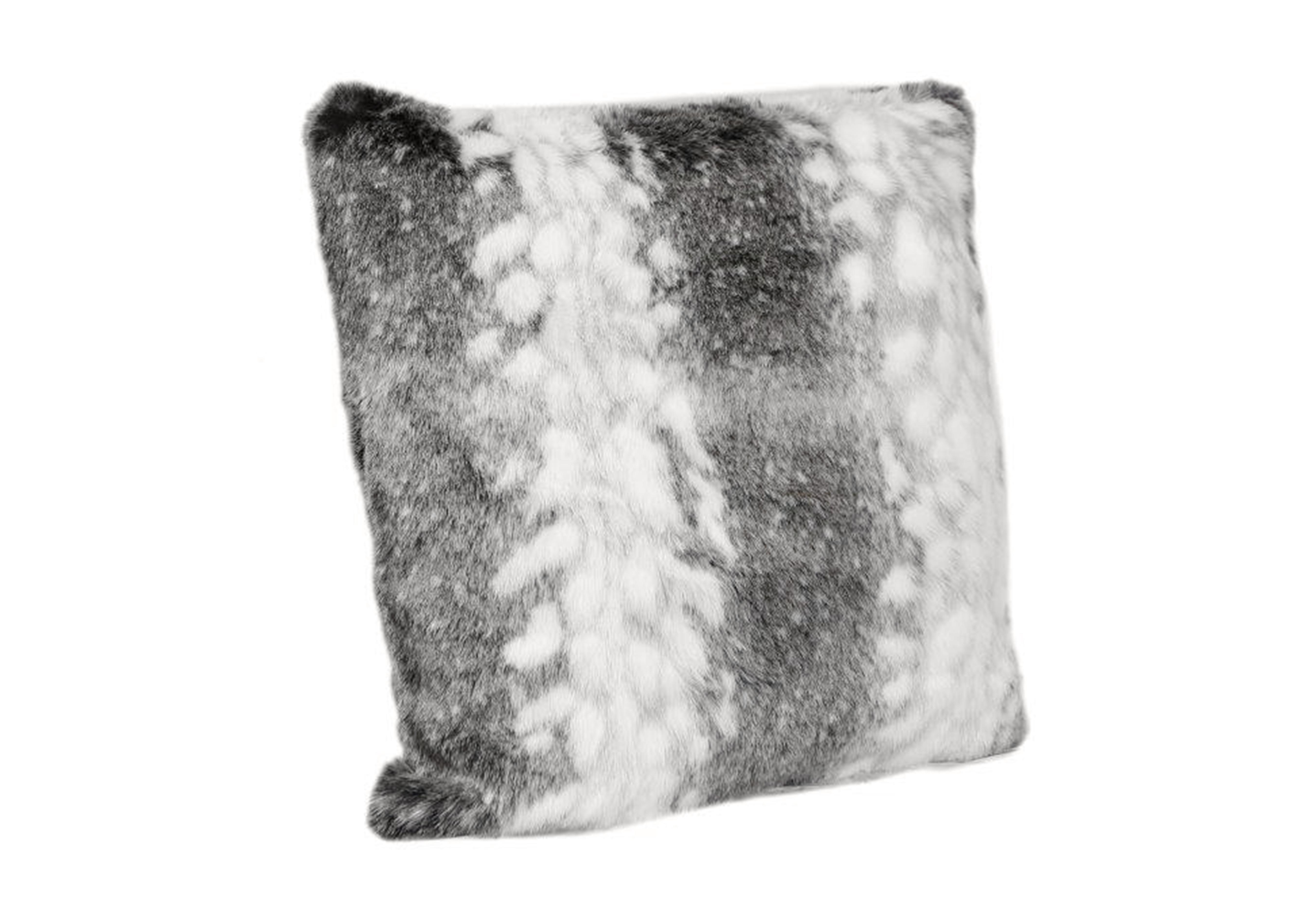 Arctic Stripe Faux Fur Cushion Furniture Village