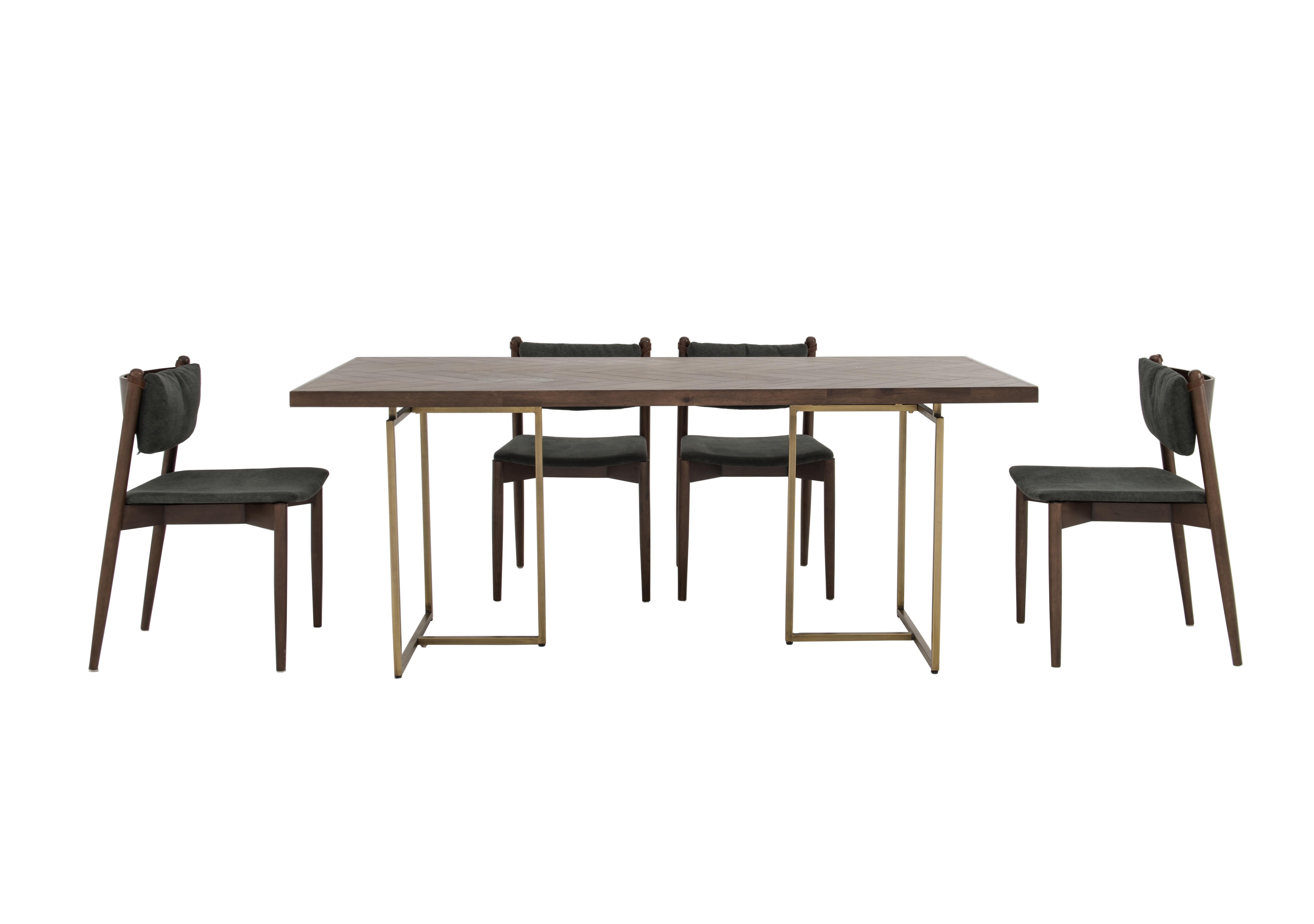 Art Deco Table and 4 Dining Chairs Furniture Village