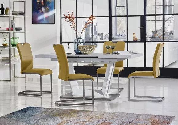 High gloss dining discount set