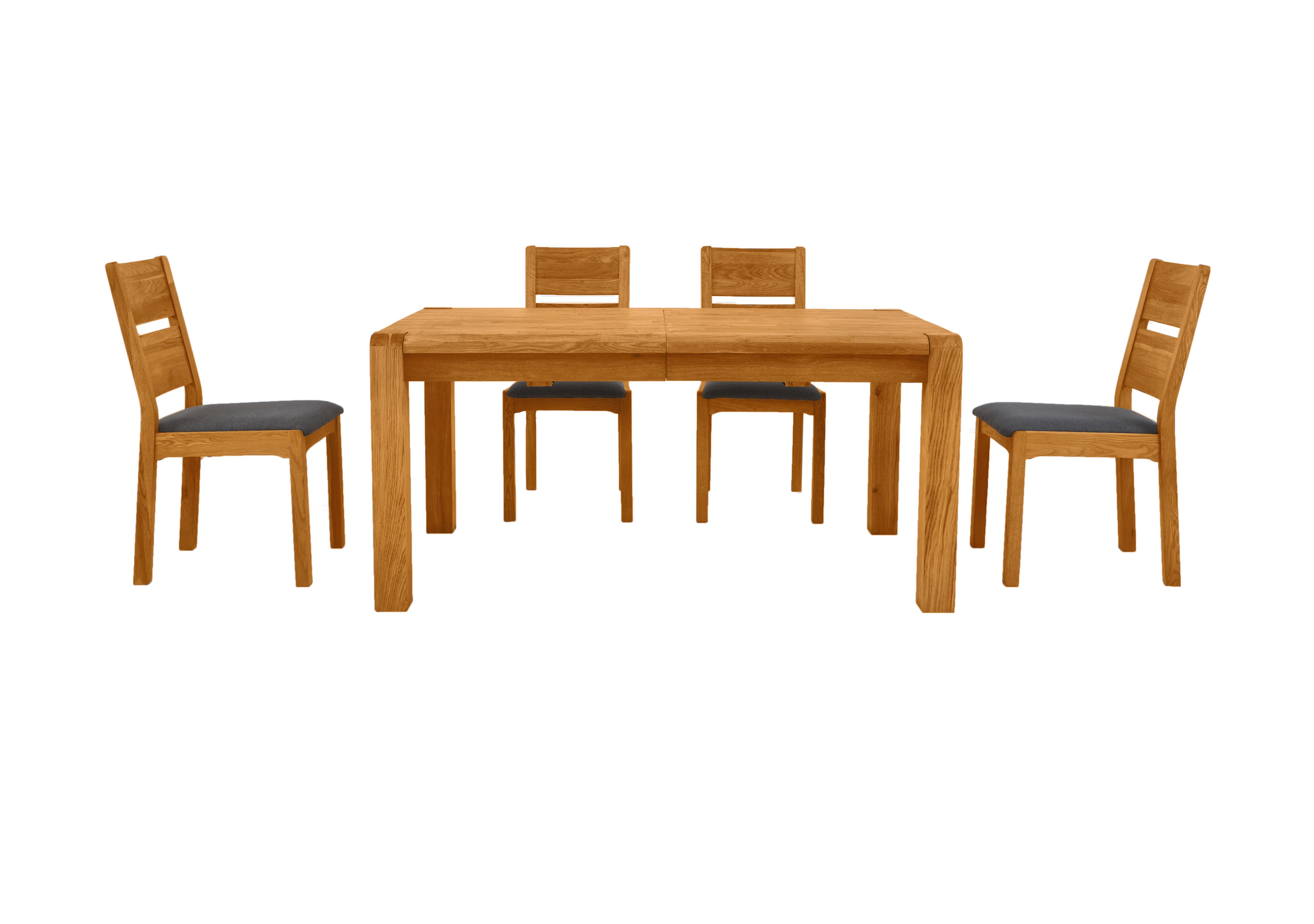 Bakerloo Large Extending Table and 4 Chairs Dining Set Furniture Village