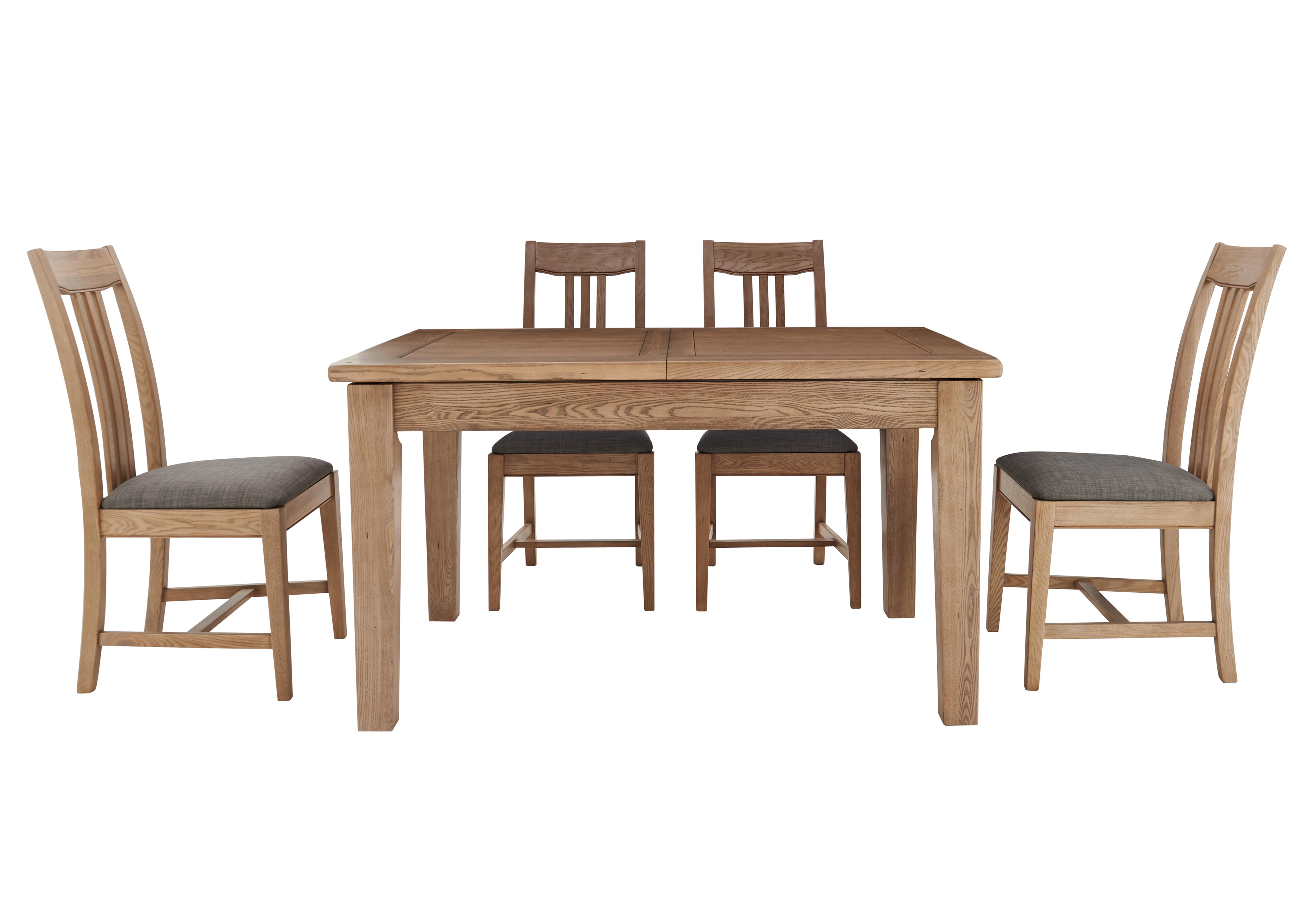 Provence Extending Oak Table 4 Chairs Furnitureland