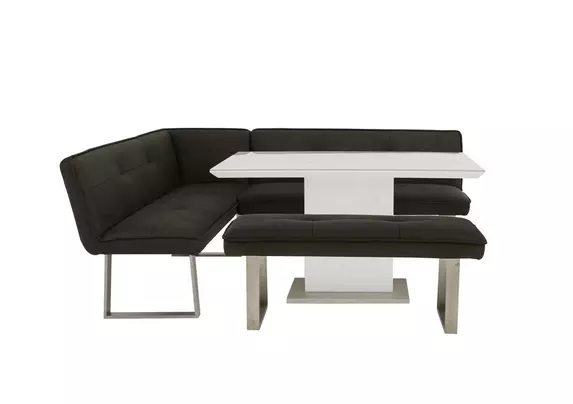 Black corner deals bench