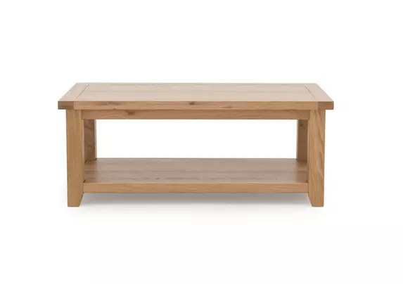 Solid oak deals wood coffee table