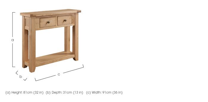 sofa table depth