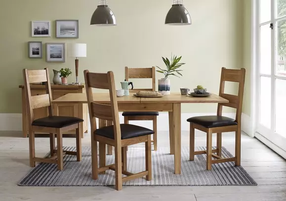 Oak furniture land sale 2025 dining table and chairs