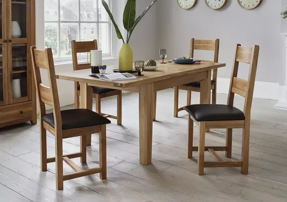 Real wood table 2024 and chairs