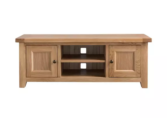 Solid oak deals tv cabinet