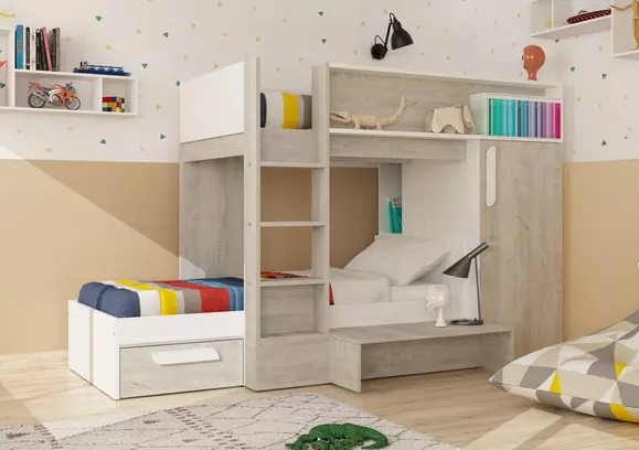 Bunk beds with built in clearance wardrobes