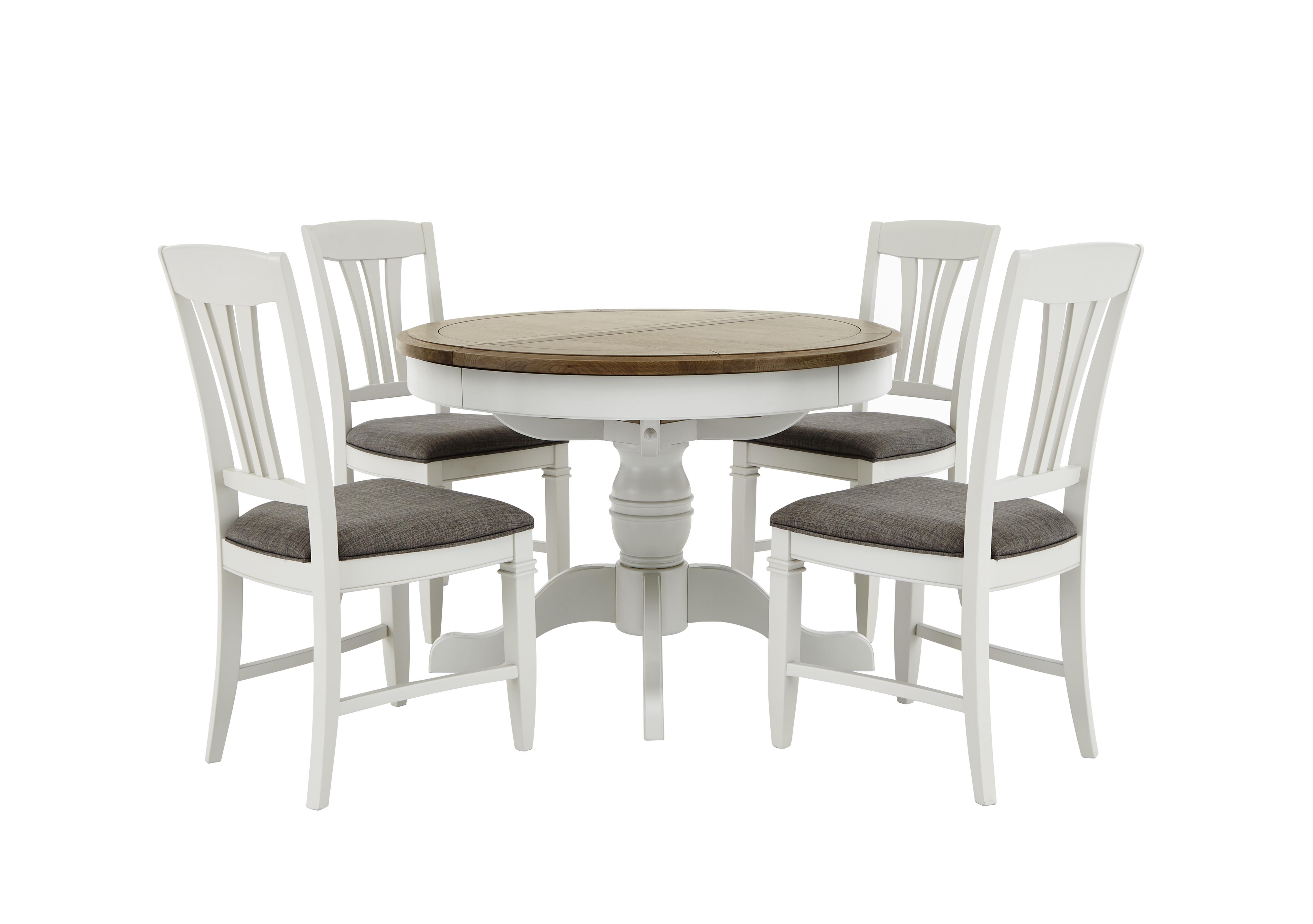 Cobham Round Table and 4 Chairs Furnitureland Furniture Village