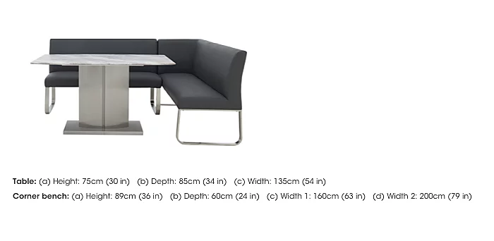 Cocoon Dining Table And Right Hand Facing Corner Bench Furniture