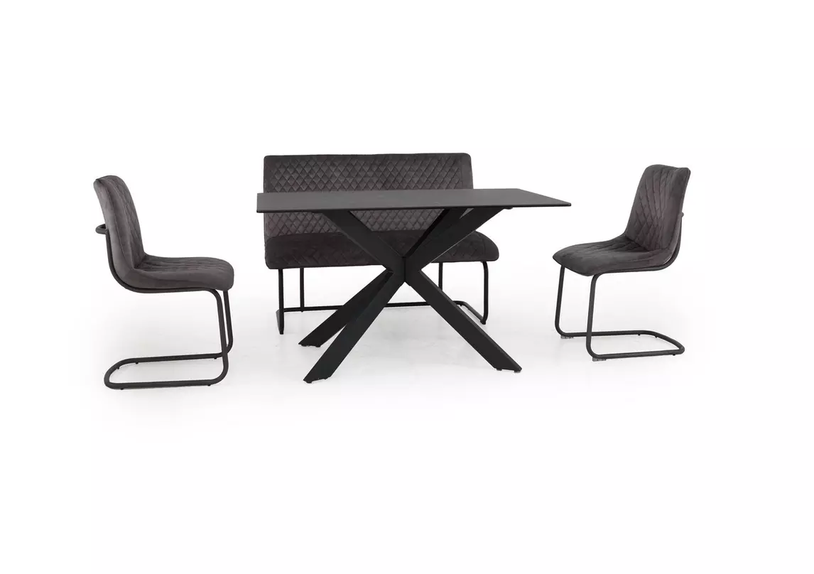 Black dining deals table 2 chairs