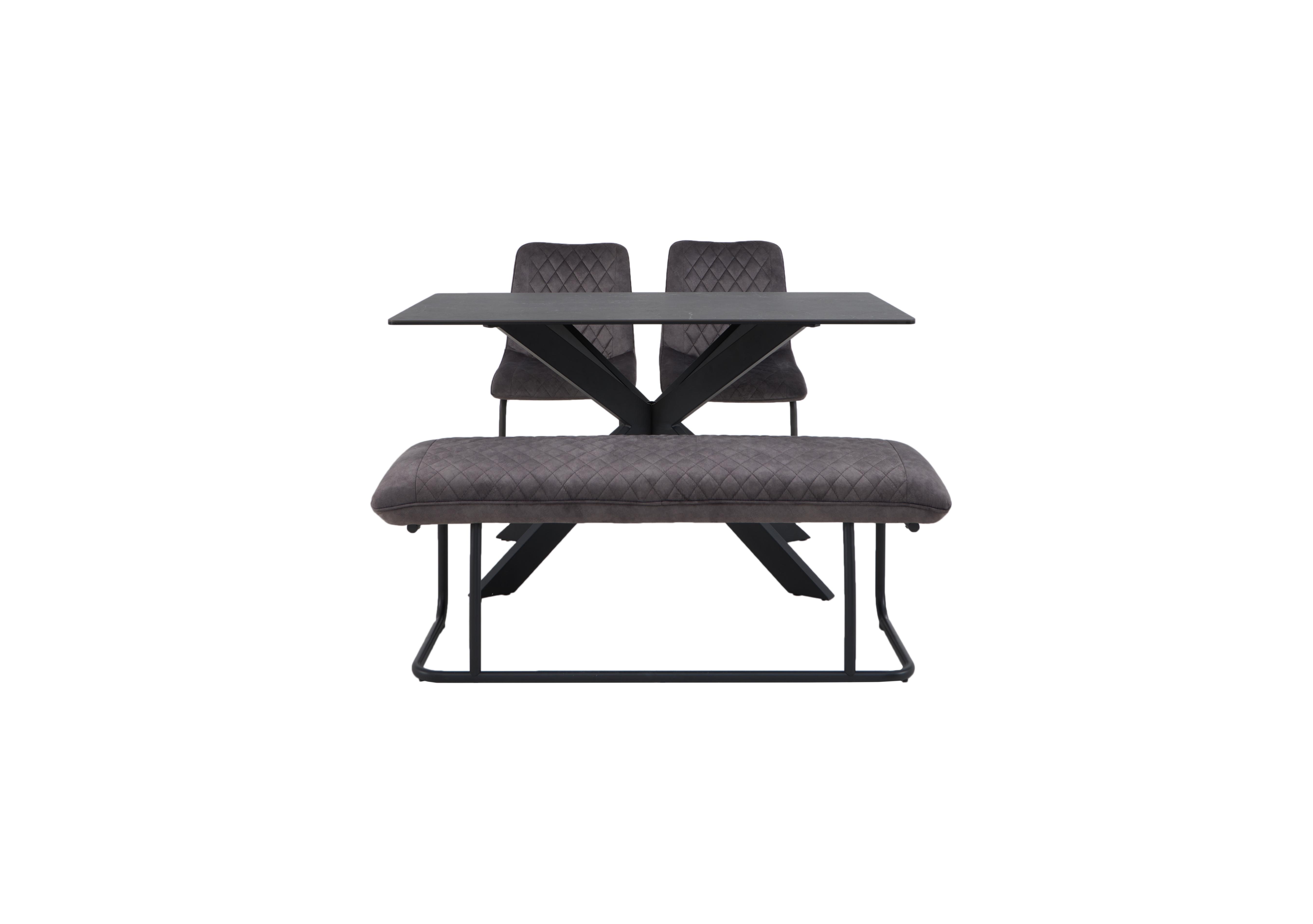 Creed Small Table, 2 Chairs and Low Bench Dining Set Furniture Village