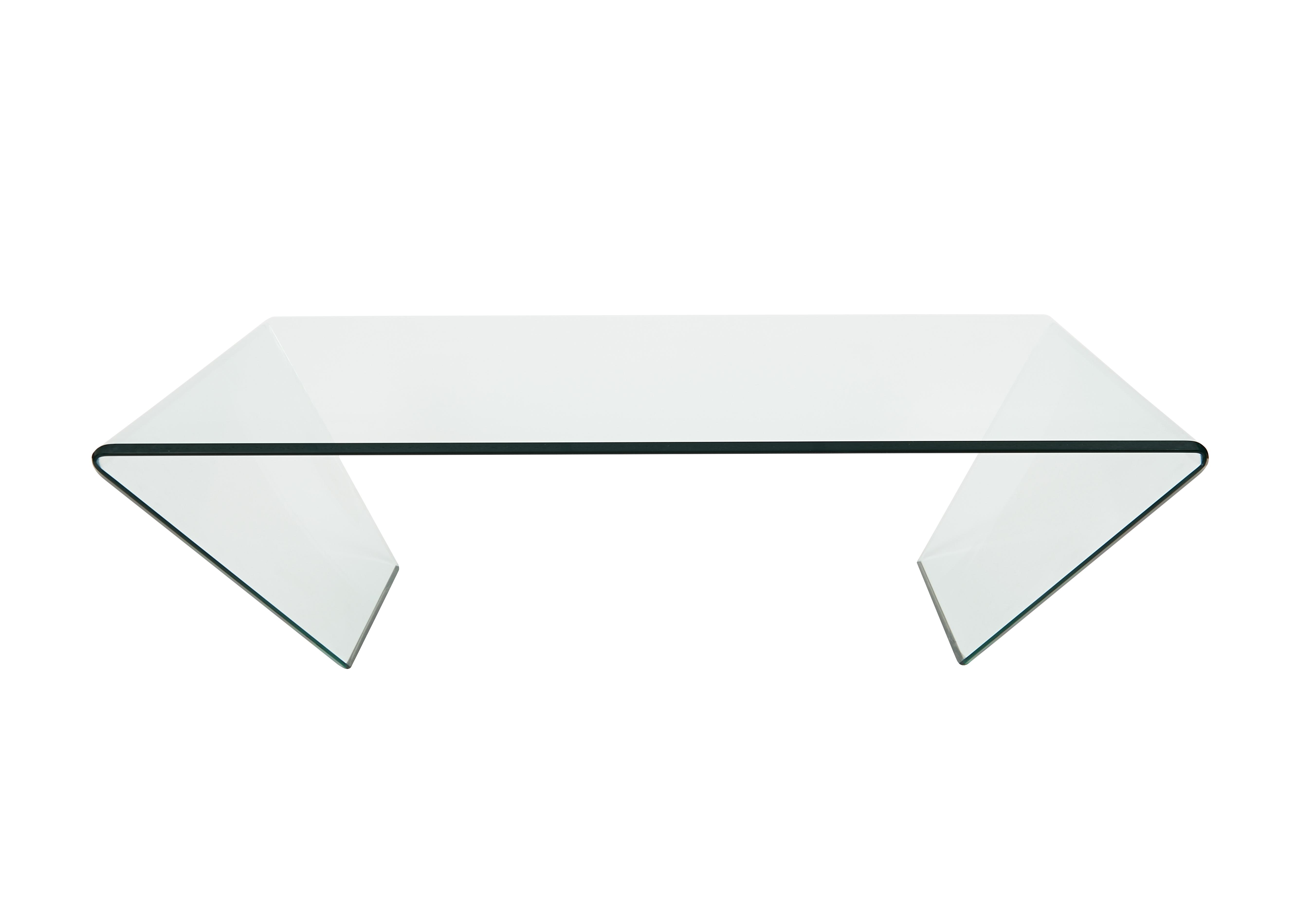 Bent Glass Sofa Table Extra White 12mm Thick Glass