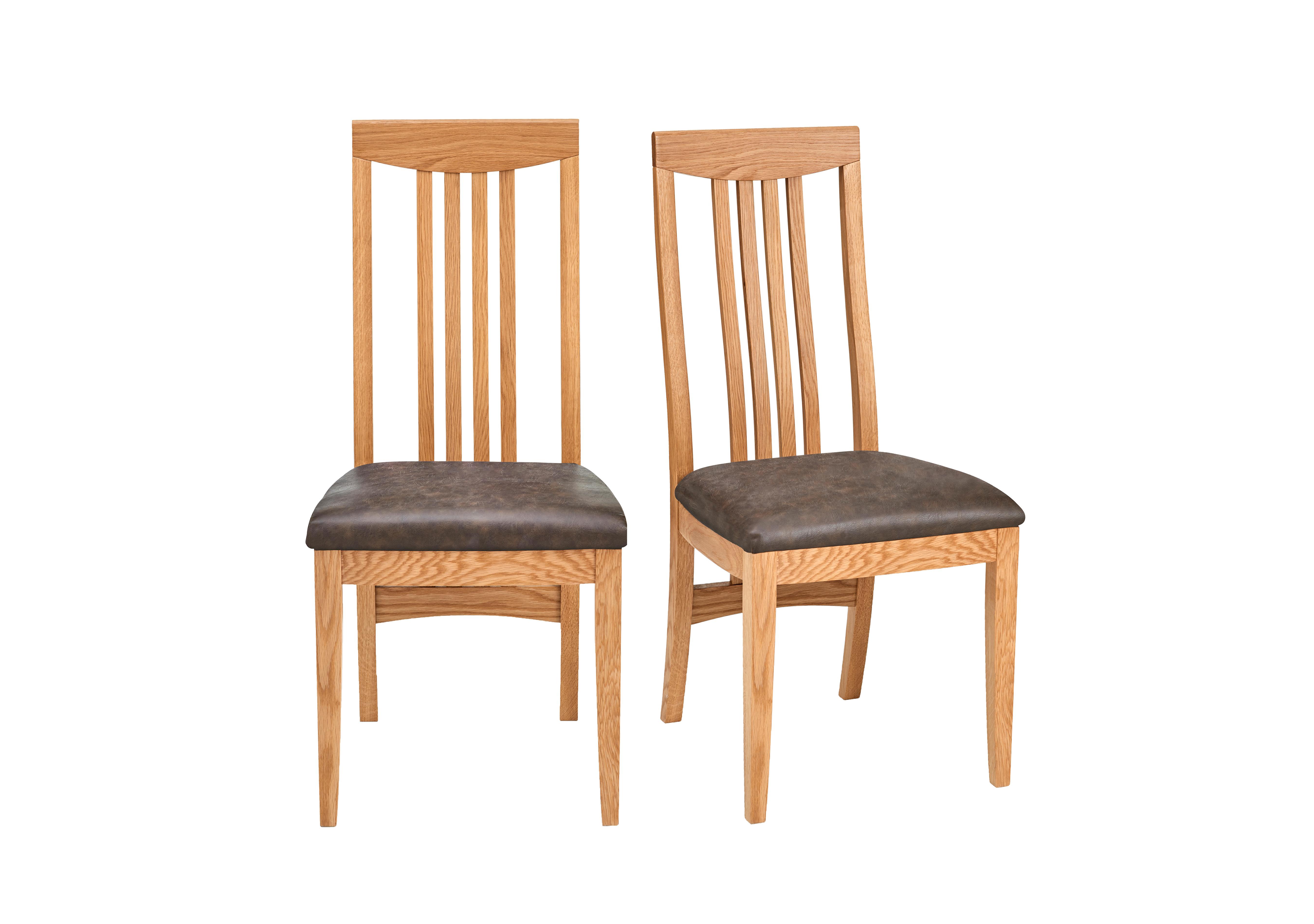 Dorset Pair of Slatted Dining Chairs Furniture Village