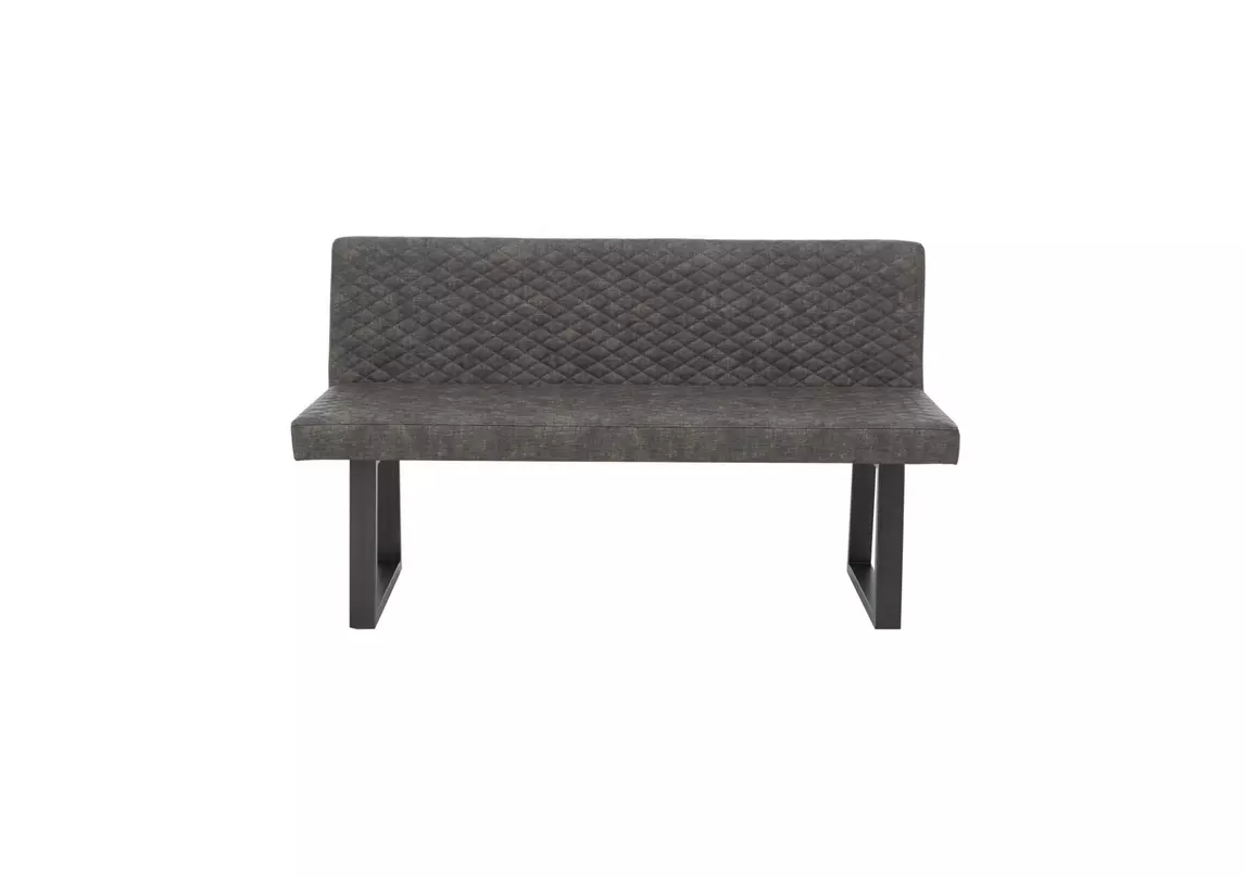 Leather dining deals bench with back