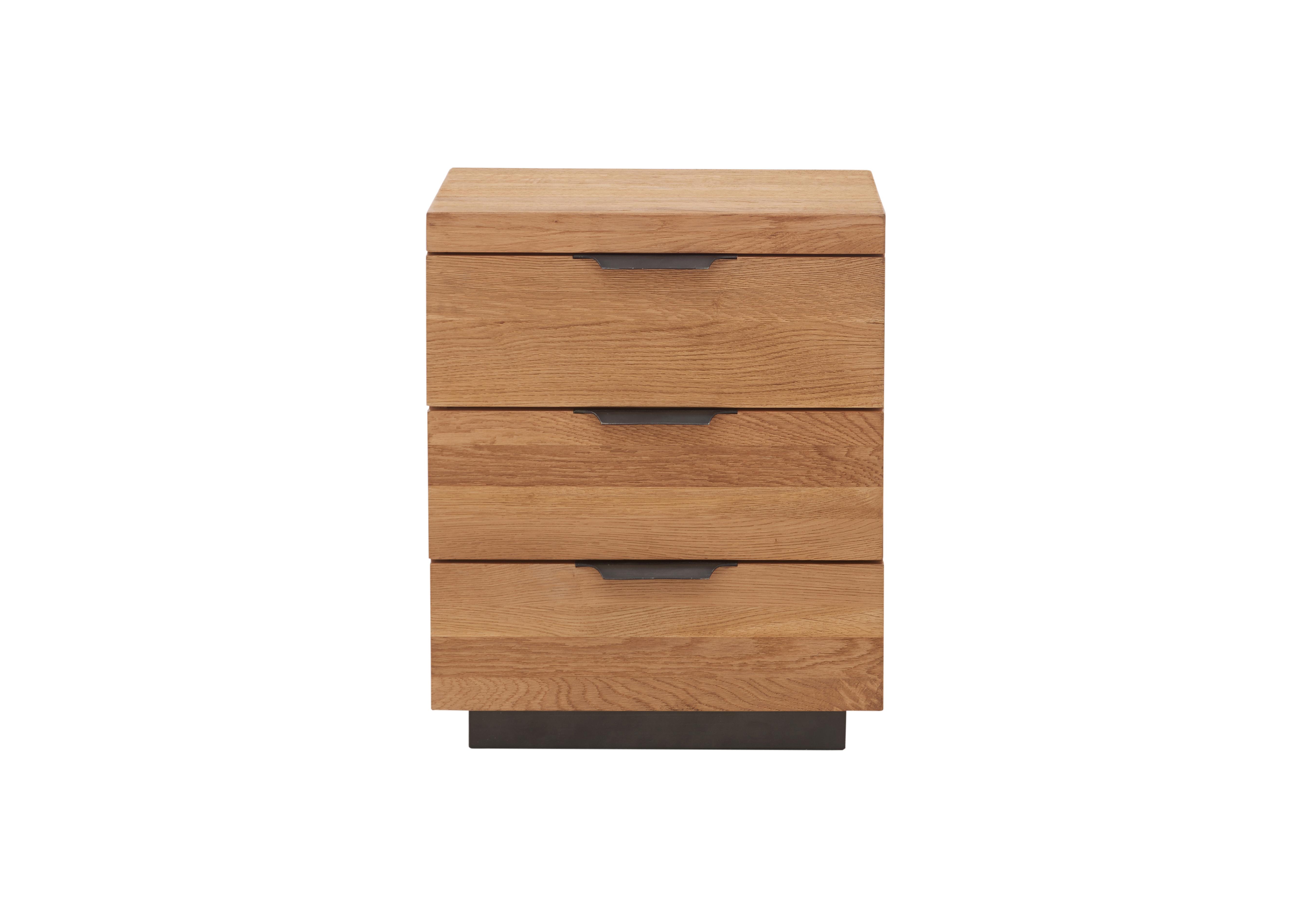 Earth 3 Drawer Bedside Table - Furniture Village