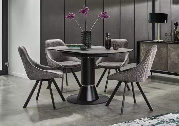 Crushed velvet dining chairs the online range