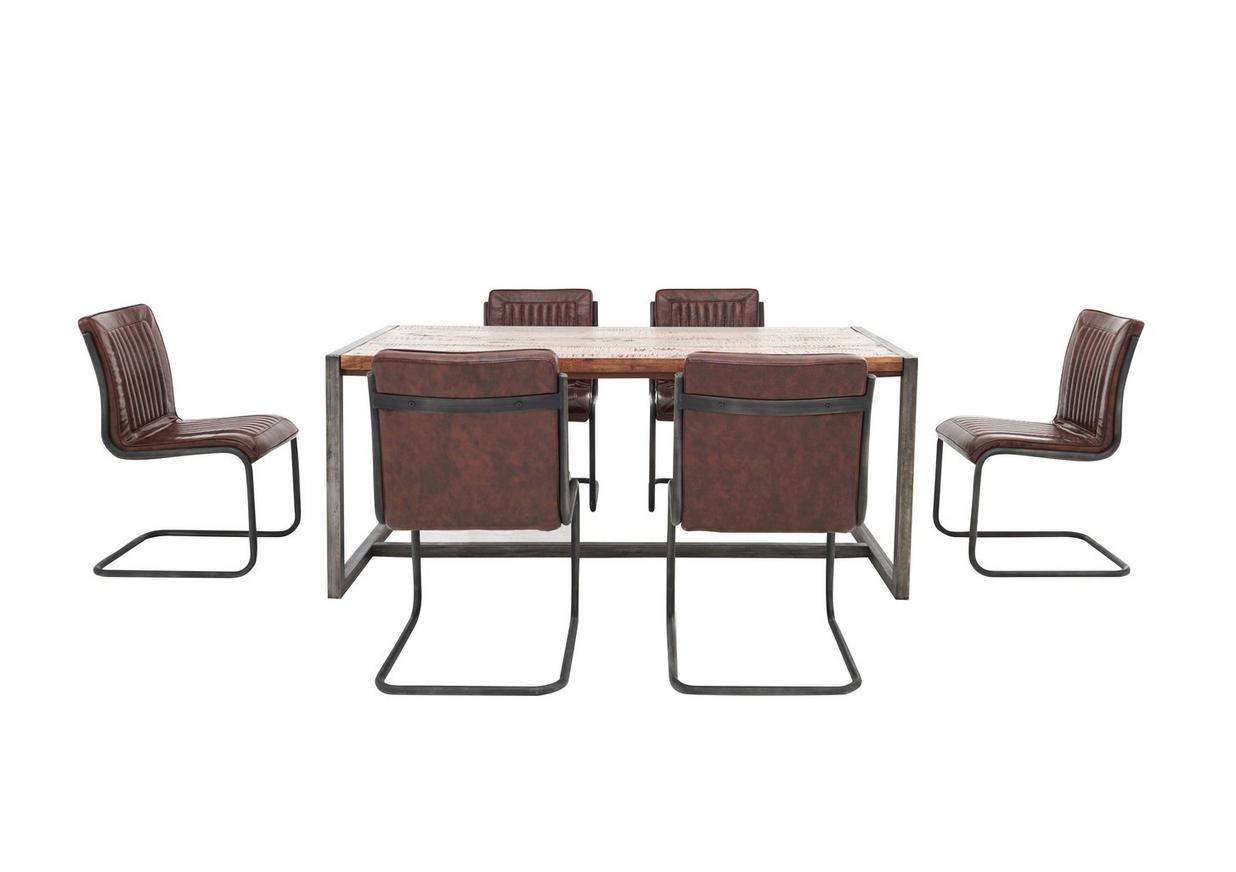 fire dining table and 6 chairs