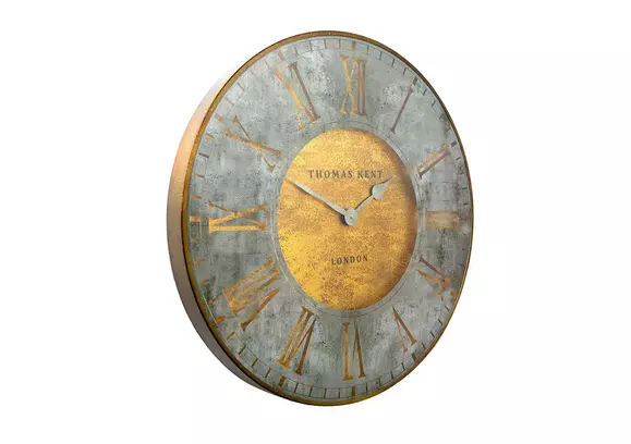 Clocks Wall Kitchen Antique Furniture Village An iconic, vintage styled, polished nickel silver pocket watch wall clock.