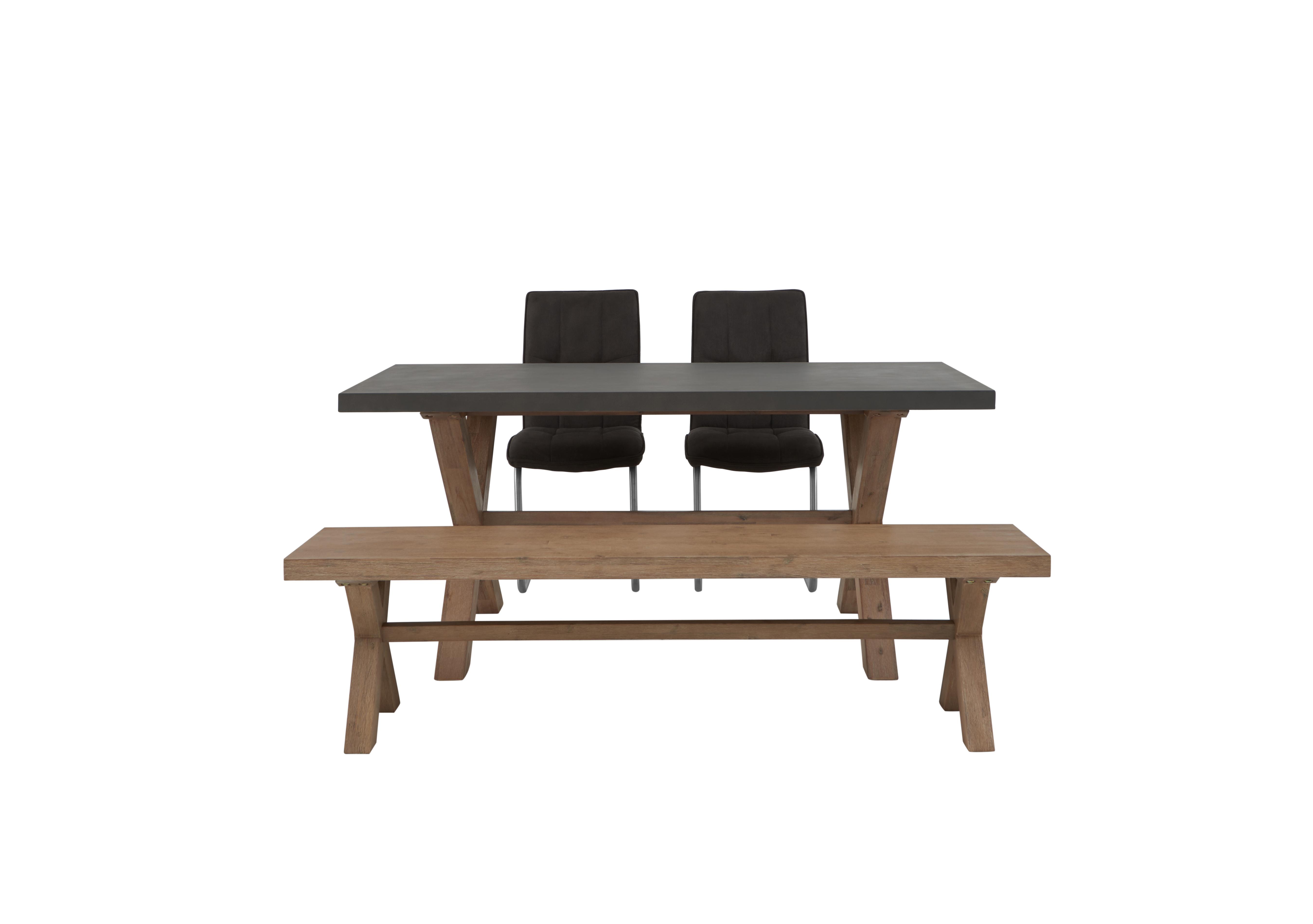 Fusion Small Table, 2 Chairs and Dining Bench Set Furniture Village