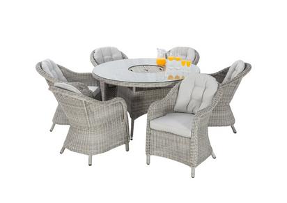 Garda 6 Seat Round Dining Set With Ice Bucket