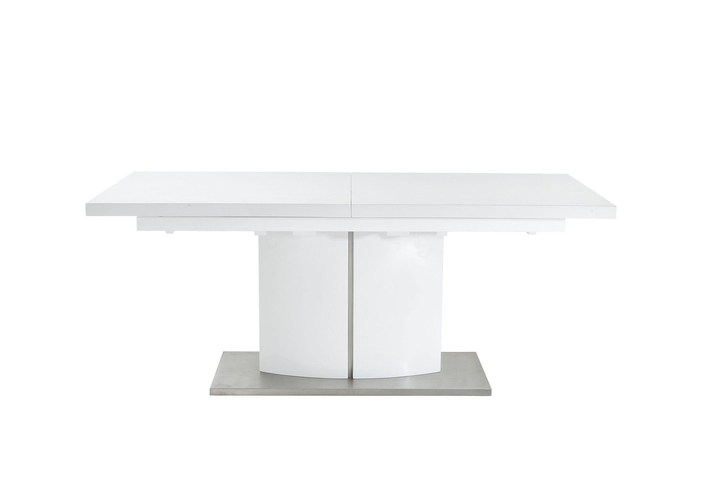 Grande White High Gloss Extending Dining Table Furniture Village