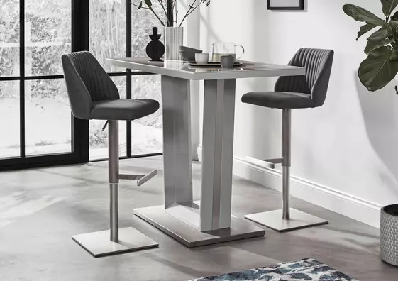 Grey bar table online and chairs