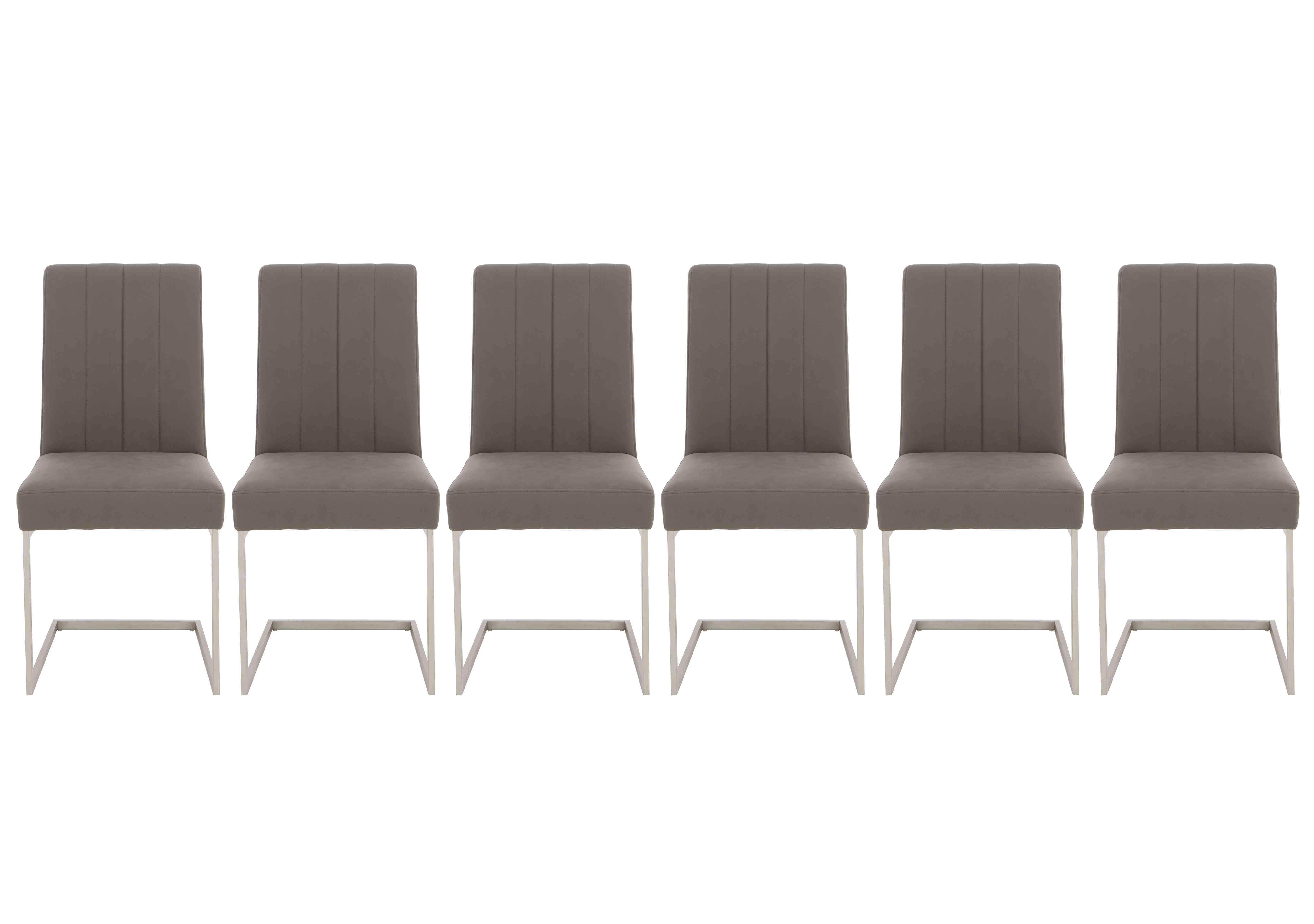 Grigio Set of 6 Dining Chairs Furniture Village